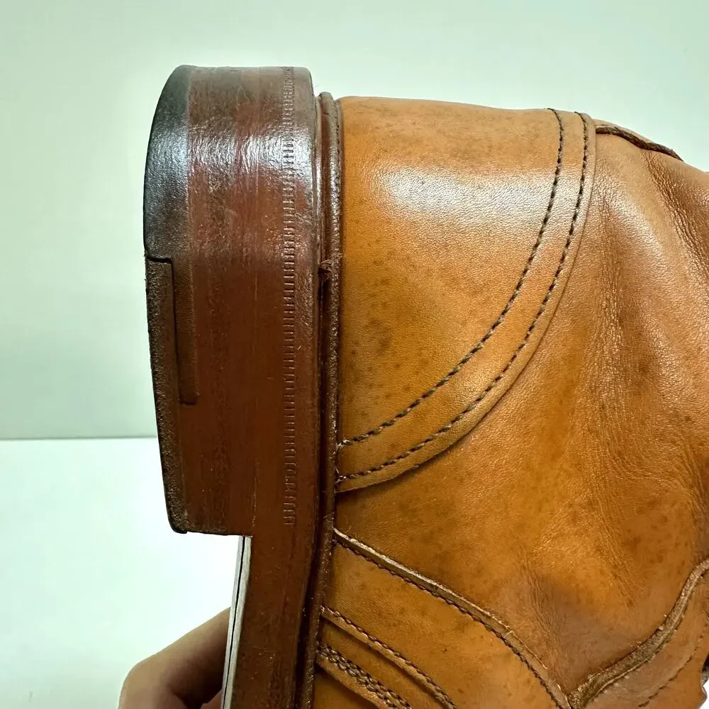 VGUC Tricker's Women;s Brown Cap Toe Boots RARE Made in England UK 5 / US 6